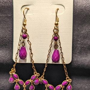 Gorgeous purple dangle earrings